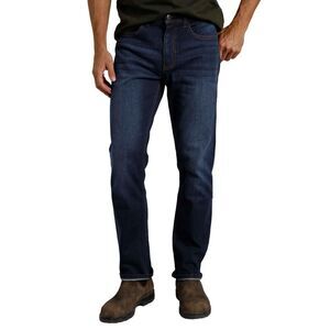 Weird Fish Mens Edward Denim Stretch Straight Jeans / Dark Denim